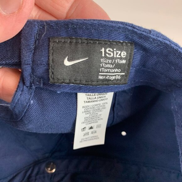 Arizona Wildcats Hockey NCAA Navy Blue Nike Heritage86 Relaxed Fit Strapback Hat - Picture 5 of 5